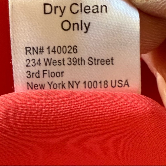 Parker NY Women's Orange Nicole Stud-Front Sleeveless 100% Silk Dress Size XS - Picture 10 of 10